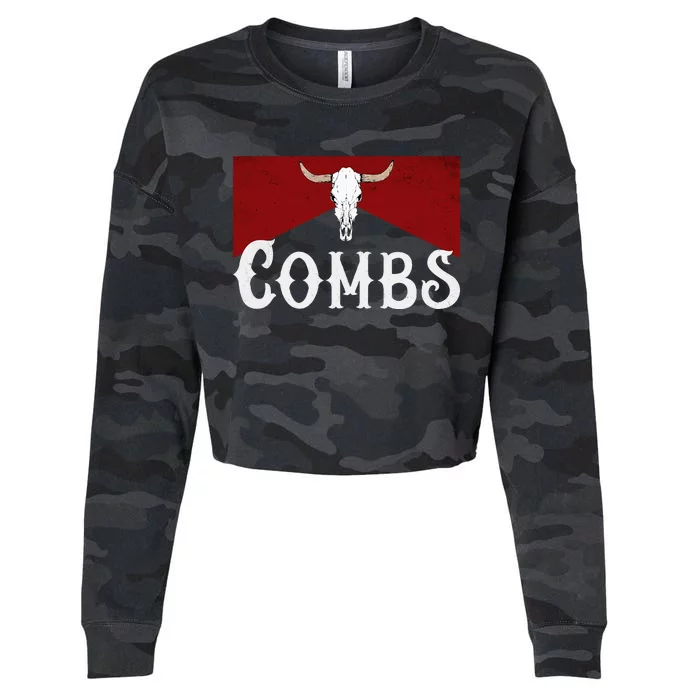 Howdy Western Music Country Cowboy Bull Skull Cropped Pullover Crew