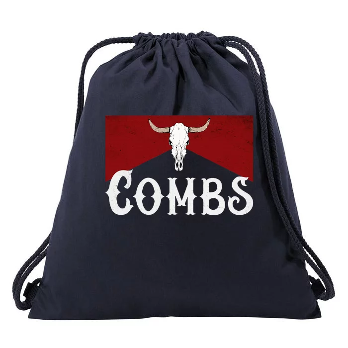 Howdy Western Music Country Cowboy Bull Skull Drawstring Bag