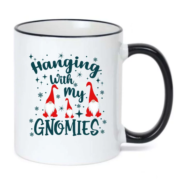 Hanging With My Gnomies Christmas Winter Black Color Changing Mug