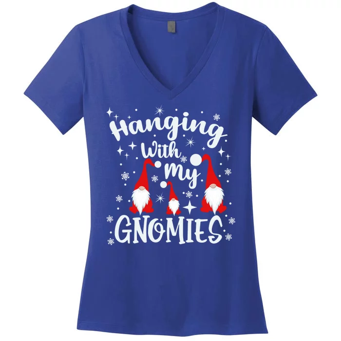 Hanging With My Gnomies Christmas Winter Women's V-Neck T-Shirt