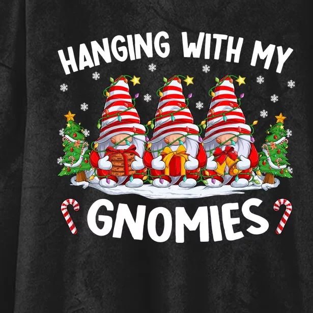 Hanging With My Gnomies Matching Family Christmas Pjs Gnome Hooded Wearable Blanket