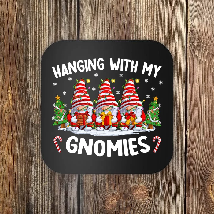 Hanging With My Gnomies Matching Family Christmas Pjs Gnome Coaster