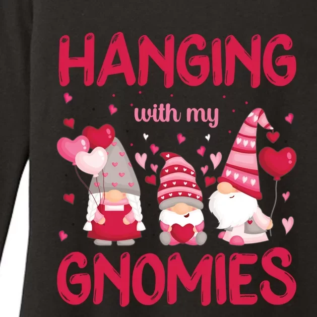 Hanging With My Gnomies Funny Valentines Day Gift Womens CVC Long Sleeve Shirt