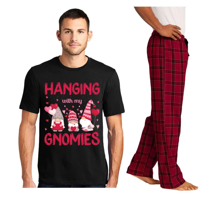 Hanging With My Gnomies Funny Valentines Day Gift Pajama Set