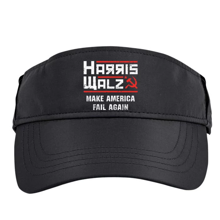 Harris Walz Make America Fail Again Anti Kamala Socialist Adult Drive Performance Visor