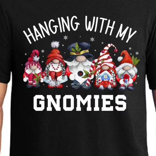 Hanging With My Gnomies Funny Garden Gnomes Christmas Gift Pajama Set