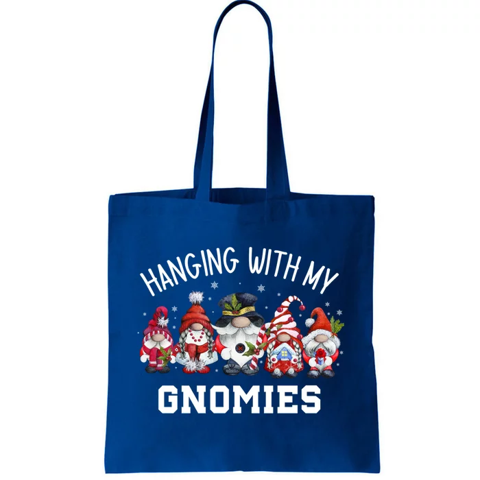 Hanging With My Gnomies Funny Garden Gnomes Christmas Gift Tote Bag