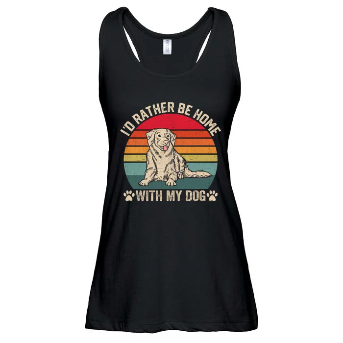 Home With My Dog Love Ladies Essential Flowy Tank