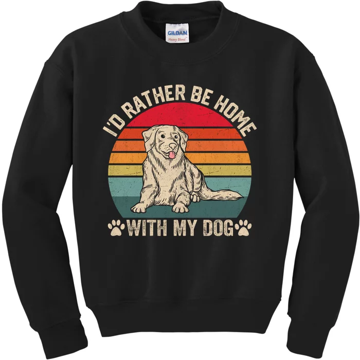 Home With My Dog Love Kids Sweatshirt