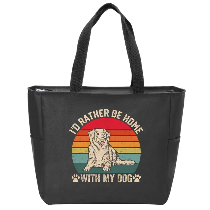 Home With My Dog Love Zip Tote Bag