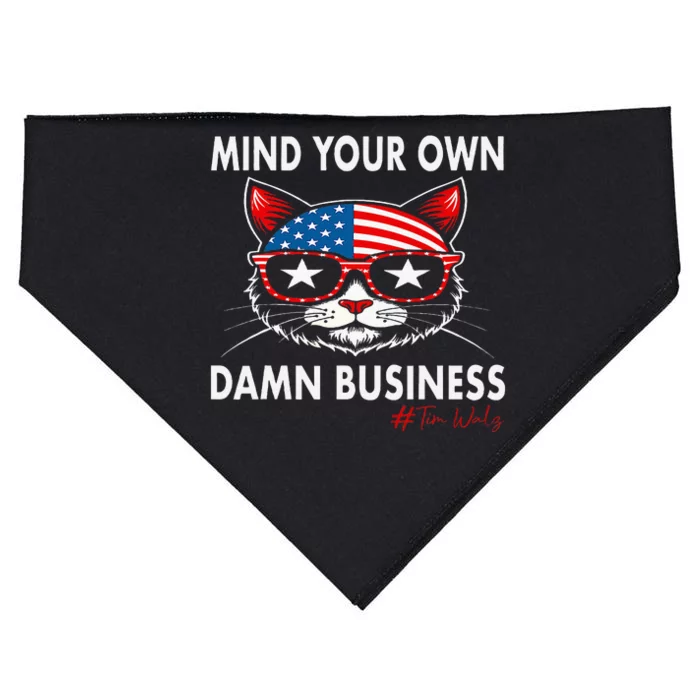 Harris Walz Mind Your Own Damn Business USA-Made Doggie Bandana