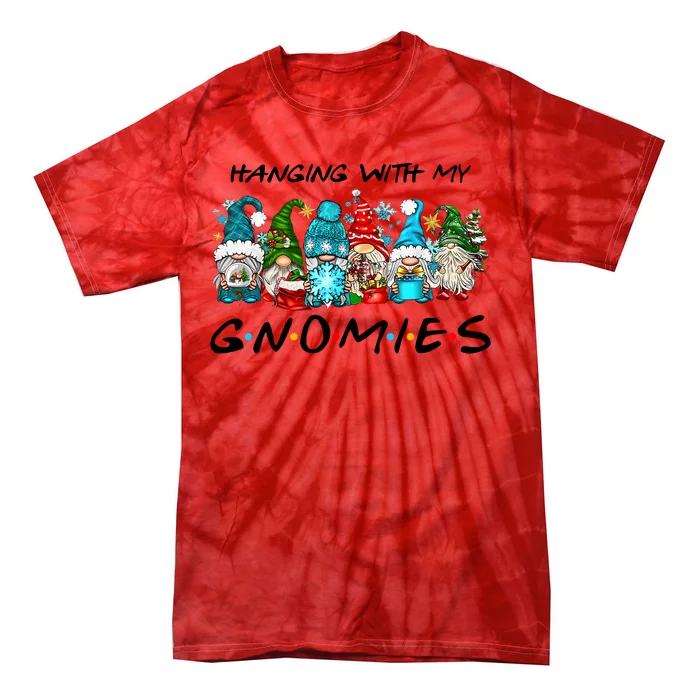 Hanging With My Gnomies Funny Christmas Tie-Dye T-Shirt