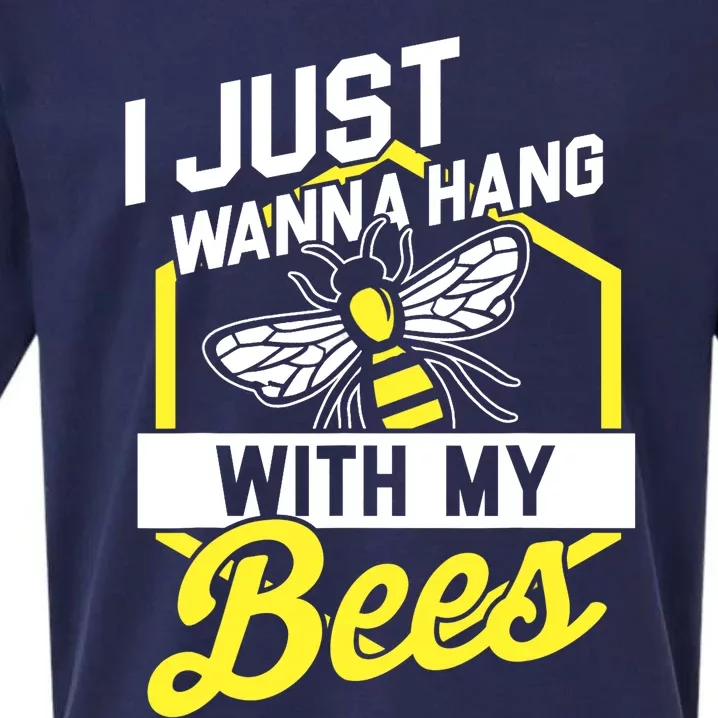 Hang With My Bees Beekeeper & Beekeeping Gift Sueded Cloud Jersey T-Shirt