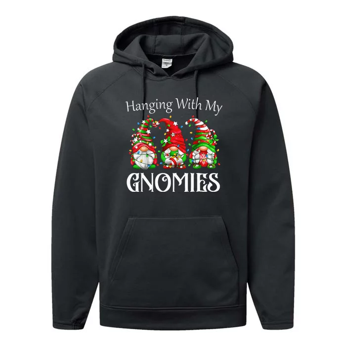 Hanging With My Gnomies Family Pajamas Performance Fleece Hoodie