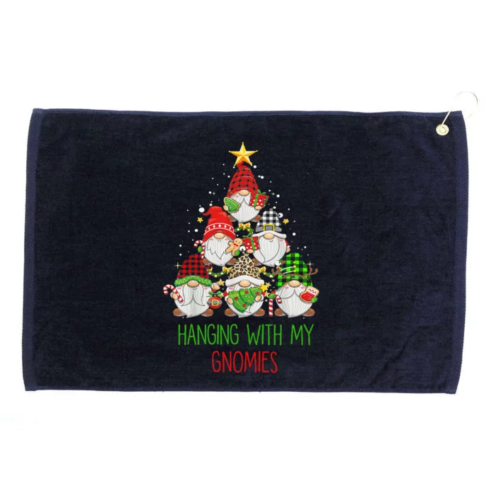 Hanging With My Gnomies Nordic Santa Gnome Christmas Pajama Grommeted Golf Towel