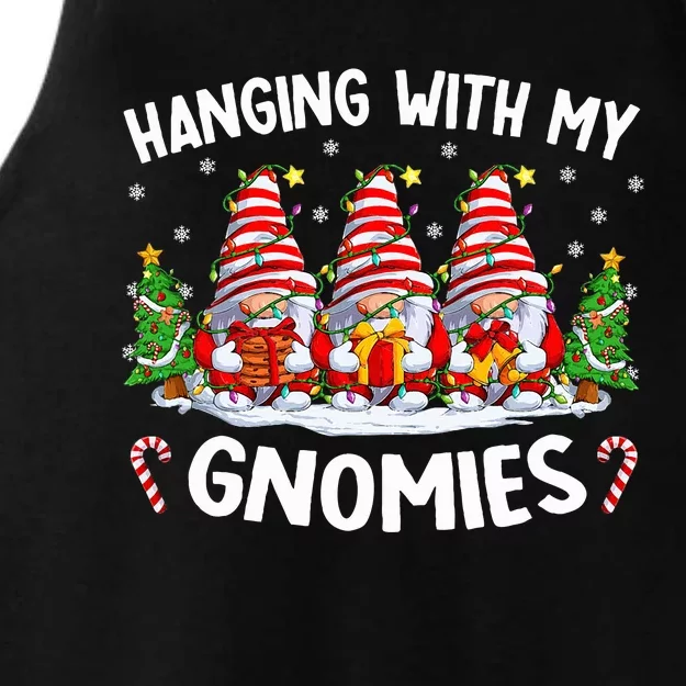 Hanging With My Gnomies Matching Family Christmas Pjs Gnome Ladies Tri-Blend Wicking Tank