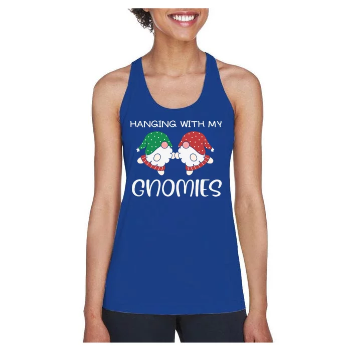 Hanging With My Gnomies Gnomes Christmas Family Pajamas Women's Racerback Tank