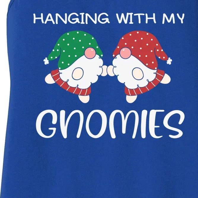 Hanging With My Gnomies Gnomes Christmas Family Pajamas Women's Racerback Tank