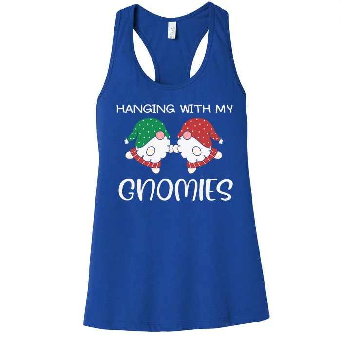 Hanging With My Gnomies Gnomes Christmas Family Pajamas Women's Racerback Tank