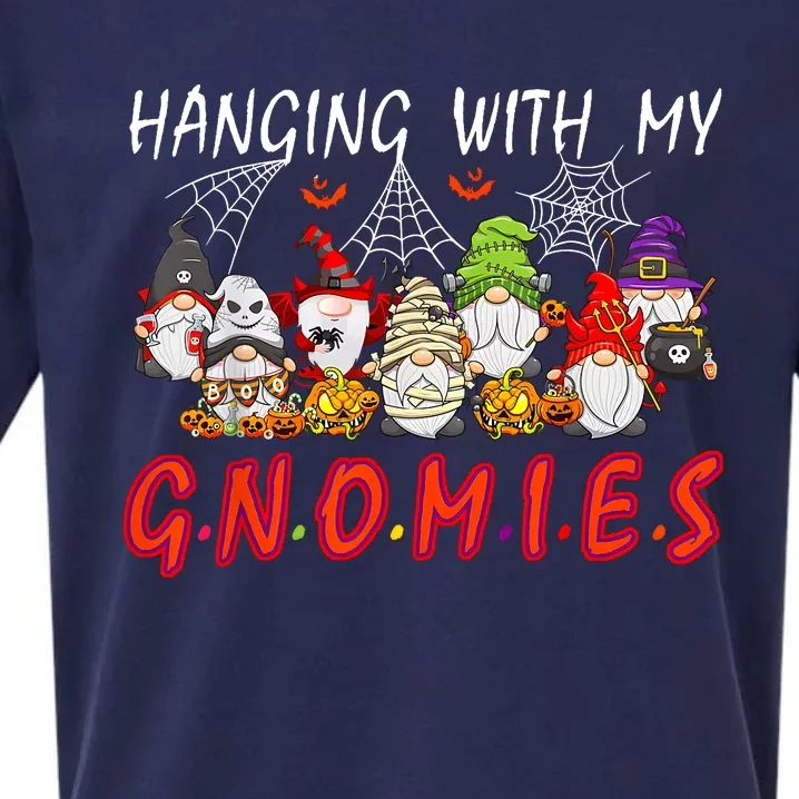 Hanging With My Gnomies Christmas Costume Halloween Gnomes Sueded Cloud Jersey T-Shirt