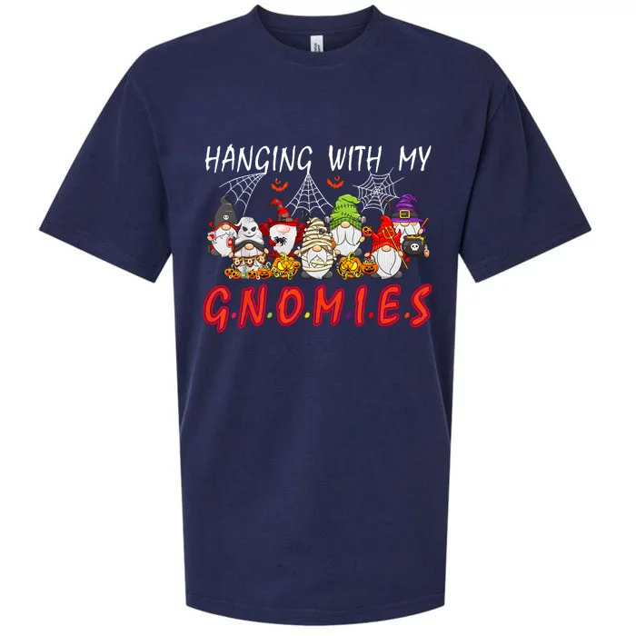 Hanging With My Gnomies Christmas Costume Halloween Gnomes Sueded Cloud Jersey T-Shirt