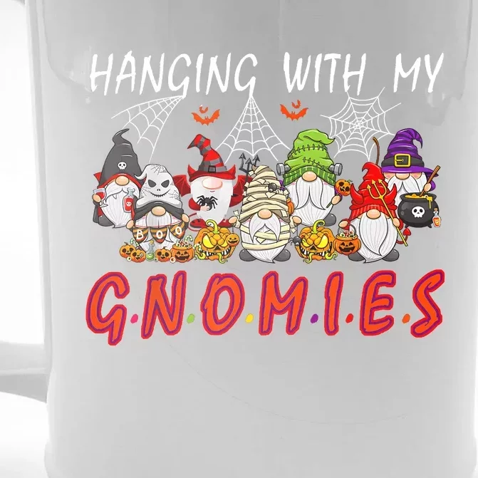 Hanging With My Gnomies Christmas Costume Halloween Gnomes Front & Back Beer Stein