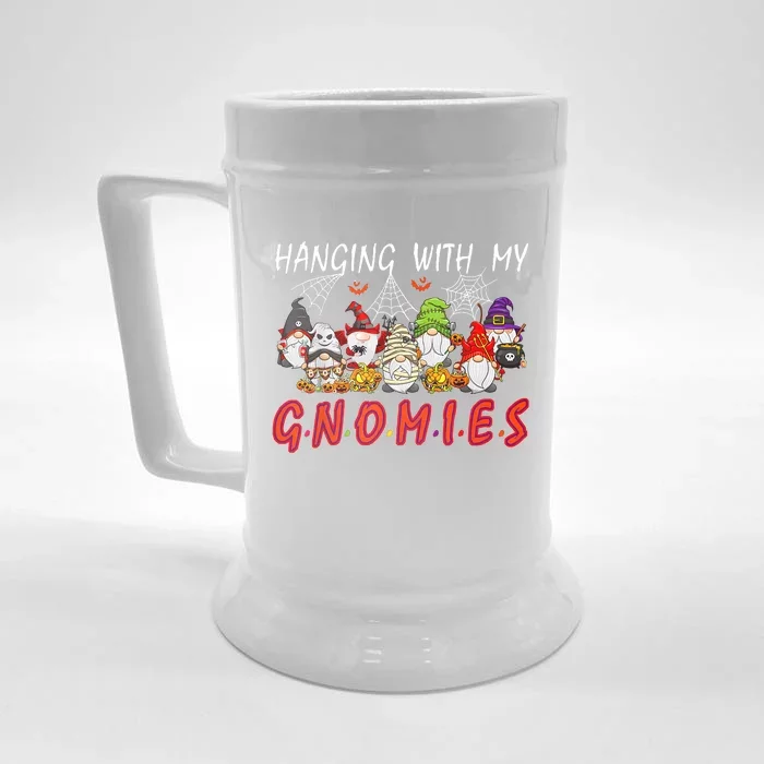 Hanging With My Gnomies Christmas Costume Halloween Gnomes Front & Back Beer Stein