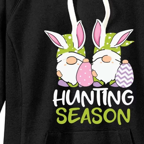 Hunting Season Easter gnome Couple Easter Day Women's Fleece Hoodie