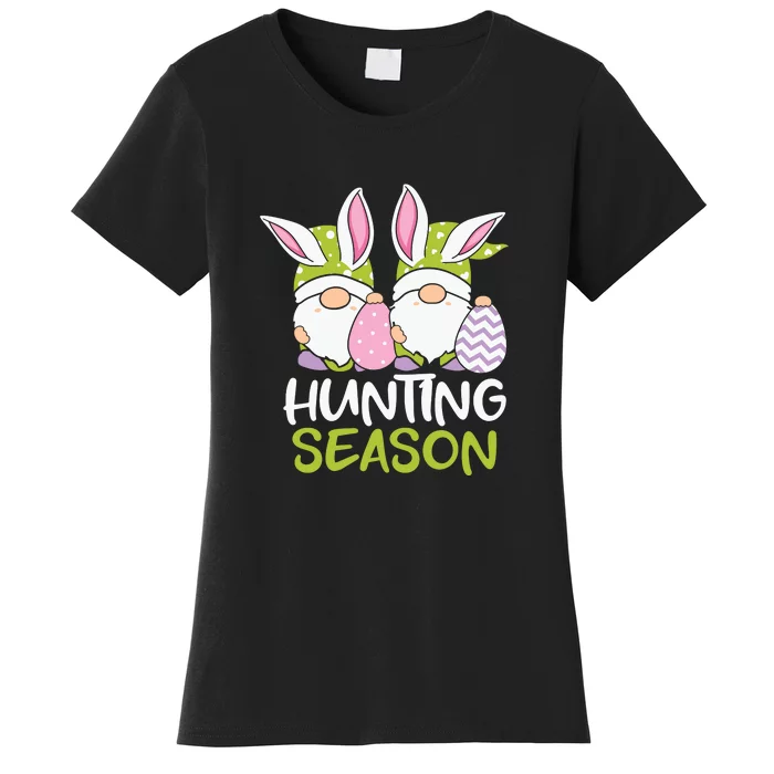 Hunting Season Easter gnome Couple Easter Day Women's T-Shirt