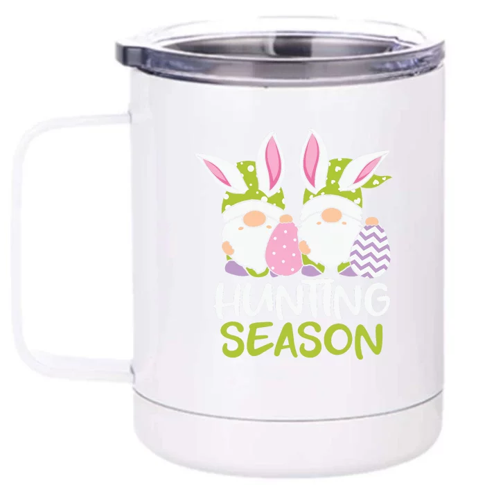 Hunting Season Easter gnome Couple Easter Day Front & Back 12oz Stainless Steel Tumbler Cup