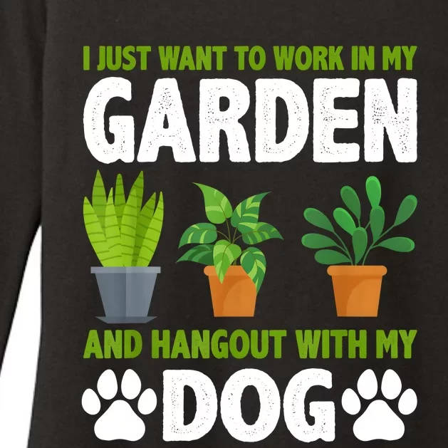 Hangout With My Dog And Gardening Dog Lover Gardener Garden Womens CVC Long Sleeve Shirt