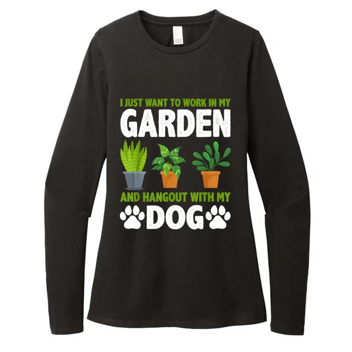 Hangout With My Dog And Gardening Dog Lover Gardener Garden Womens CVC Long Sleeve Shirt