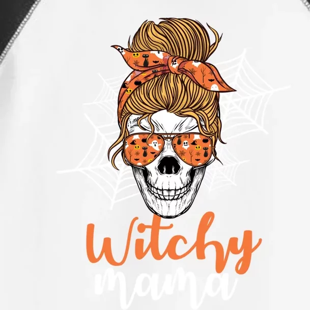 Halloween Witchy Mama Skull Witch Ladies Halloween Gift Toddler Fine Jersey T-Shirt