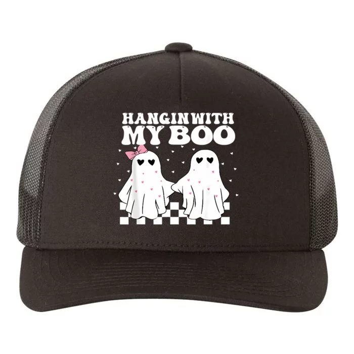 Hangin With My Boo Couples Halloween Adult Costume His Her Yupoong Adult 5-Panel Trucker Hat