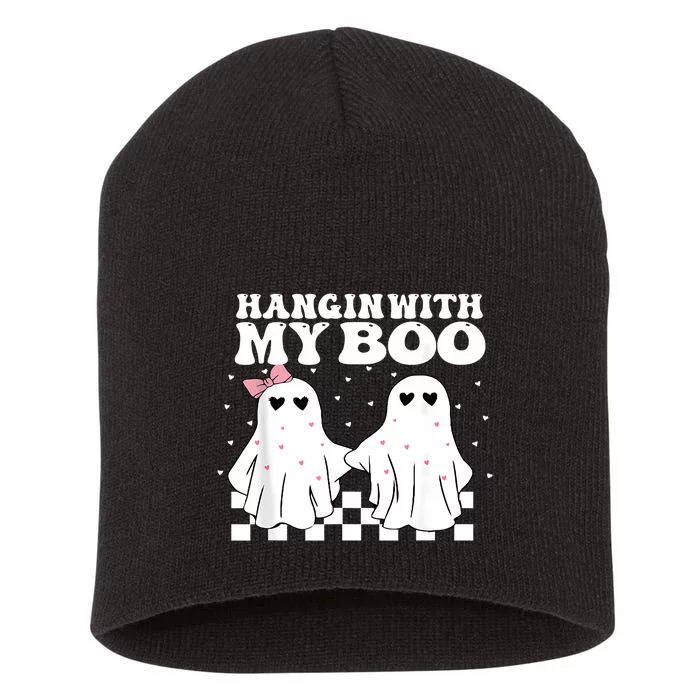 Hangin With My Boo Couples Halloween Adult Costume His Her Short Acrylic Beanie