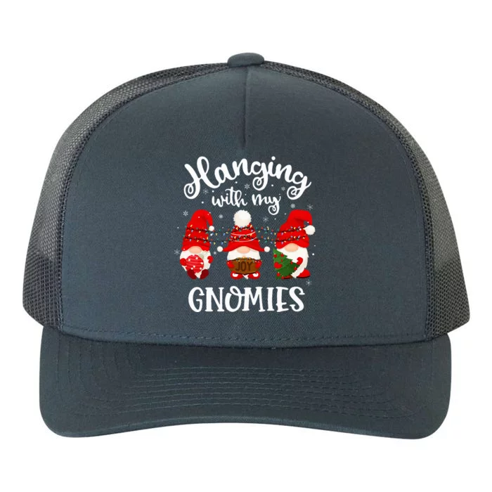 Hanging With My Gnomies Funny Gnome Friend Christmas Yupoong Adult 5-Panel Trucker Hat