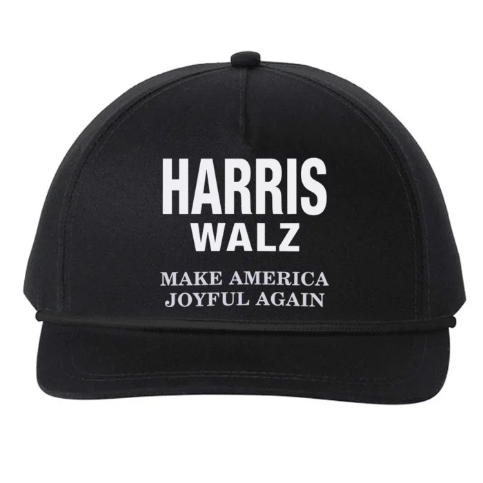 Harris Walz Make America Joyful Again 2024 Snapback Five-Panel Rope Hat