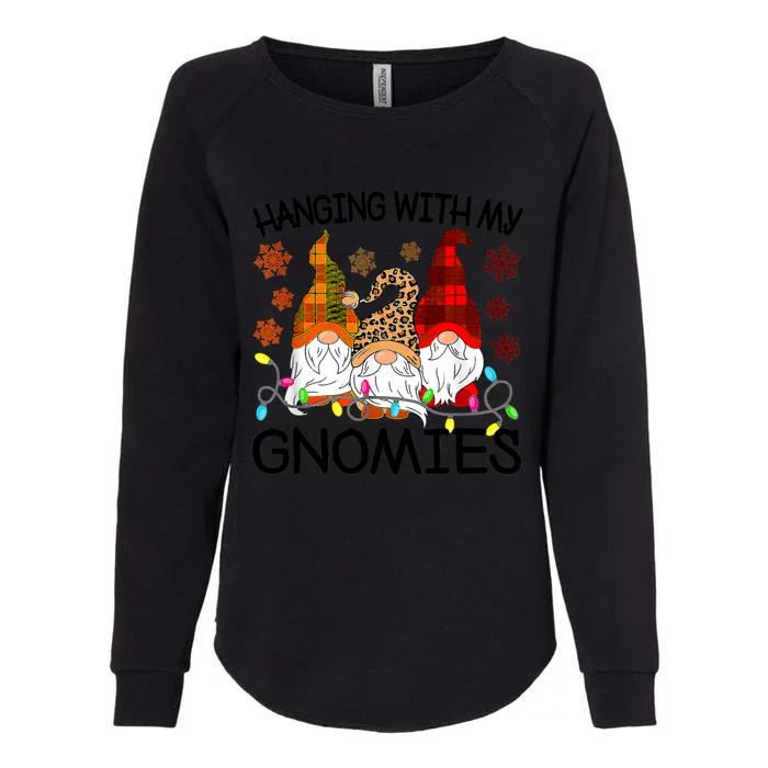 Hanging With My Gnomies Christmas Gnome Funny Gift Womens California Wash Sweatshirt