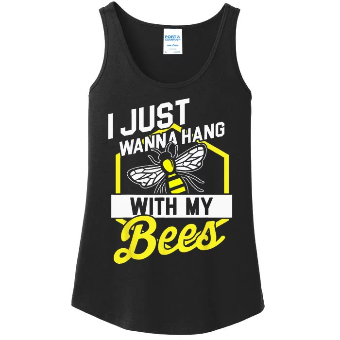 Hang With My Bees Beekeeper & Beekeeping Gift Ladies Essential Tank