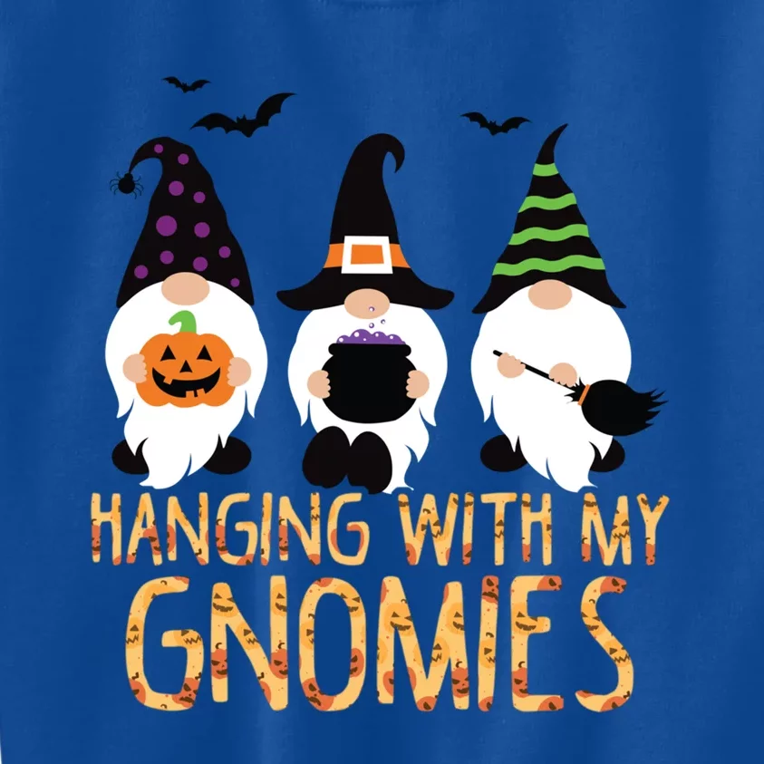 Hanging With My Gnomies Halloween Thanksgiving Christmas Gift Kids Sweatshirt