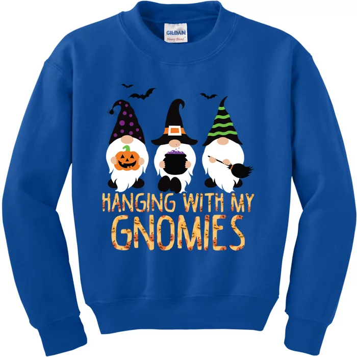 Hanging With My Gnomies Halloween Thanksgiving Christmas Gift Kids Sweatshirt