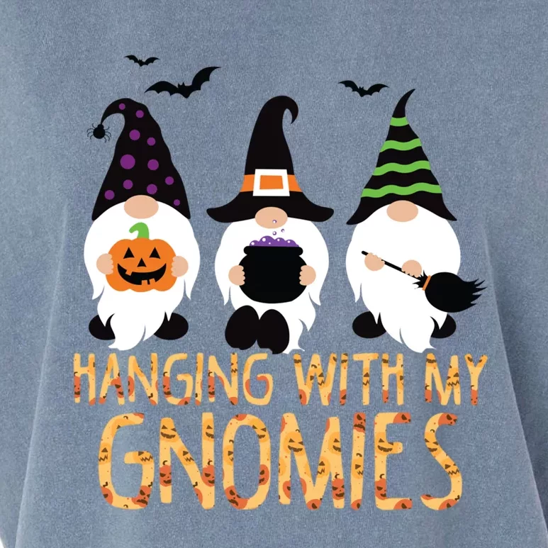 Hanging With My Gnomies Halloween Thanksgiving Christmas Gift Garment-Dyed Women's Muscle Tee