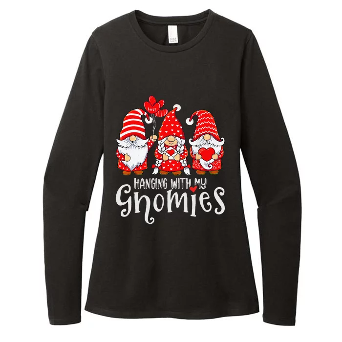 Hanging With My Gnomies Happy Valentines Day Cute Gnomes Day Womens CVC Long Sleeve Shirt