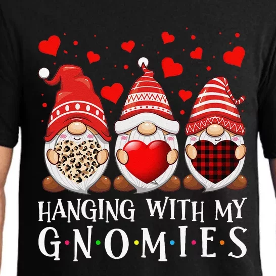 Hanging With My Gnomies Happy Valentines Day Cute Gnomes Funny Love Pajama Set