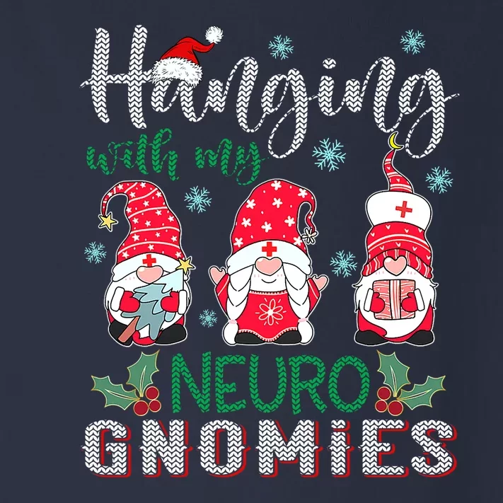 Hanging With My Neuro Gnomies Nurse Christmas With Santa Hat Toddler Long Sleeve Shirt