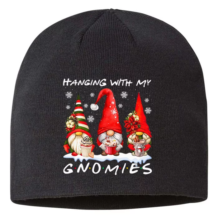 Hanging With My Gnomies Funny Gnome Friend Christmas Pajamas 8 1/2in Sustainable Knit Beanie