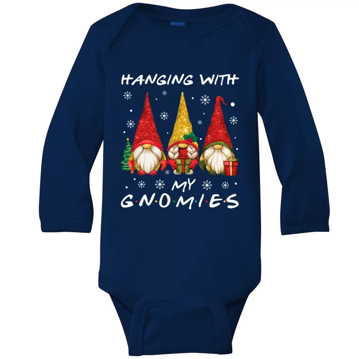 Hanging With My Gnomies Xmas Gift Baby Long Sleeve Bodysuit