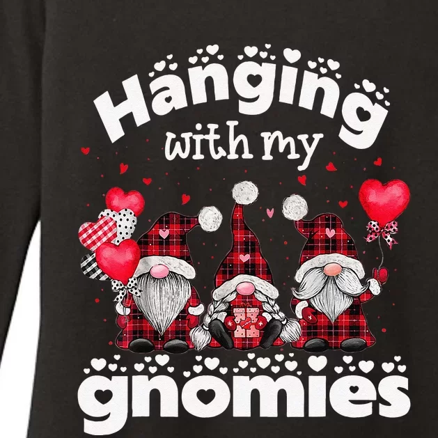 Hanging With My Gnomies Happy Valentines Day Cute Gnomes Womens CVC Long Sleeve Shirt