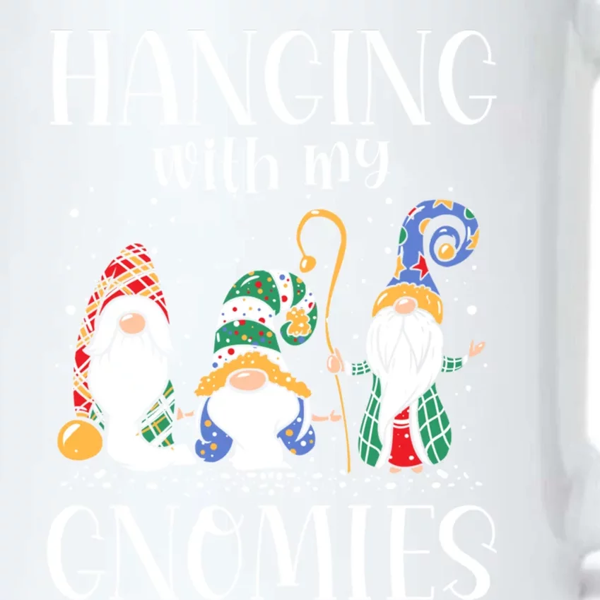 Hanging With My Gnomies Funny Gnome Friend Christmas Gift Black Color Changing Mug