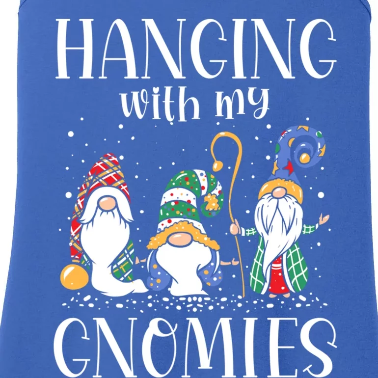 Hanging With My Gnomies Funny Gnome Friend Christmas Gift Ladies Essential Tank